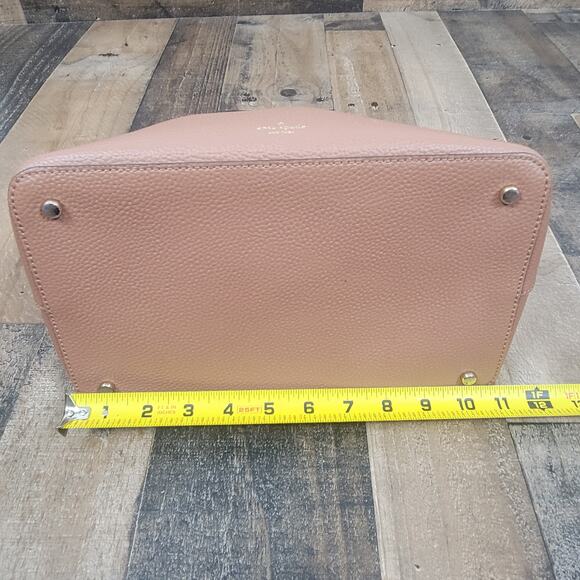 Kate Spade Bag New York Leonard Street Mariel Bucket Shoulder Purse Brown Blush - Picture 11 of 12